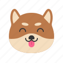 animal, dog, emoticon, pet, emoji, shiba