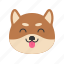 animal, dog, emoticon, pet, emoji, shiba 