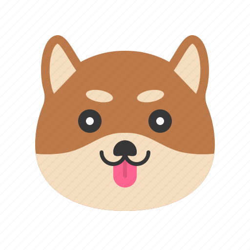 Animal, dog, emoticon, pet, emoji, shiba icon - Download on Iconfinder