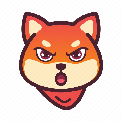 Angry, dog, emoticon, inu, mad, shiba icon - Download on Iconfinder