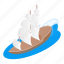 galleon, isometric, object, sign 
