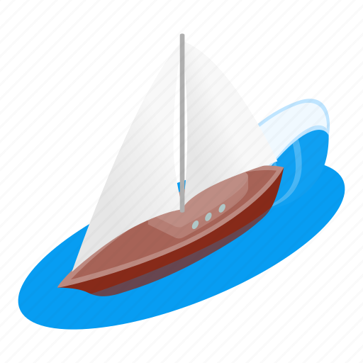 Isometric, object, sailingyacht, sign icon - Download on Iconfinder