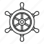 navy, ship, wheel, vector, thin 