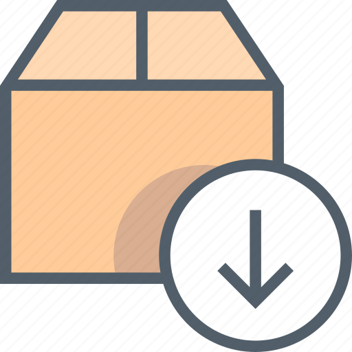 Arrow, box, down, download, outline, arrows, delivery icon - Download on Iconfinder