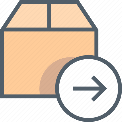 Arrow, box, outline, right, delivery, package, shop icon - Download on Iconfinder
