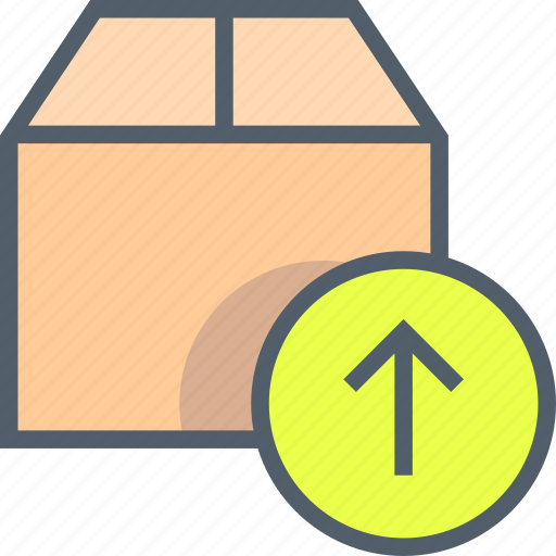 Arrow, box, coloured, up, upload, delivery, package icon - Download on Iconfinder