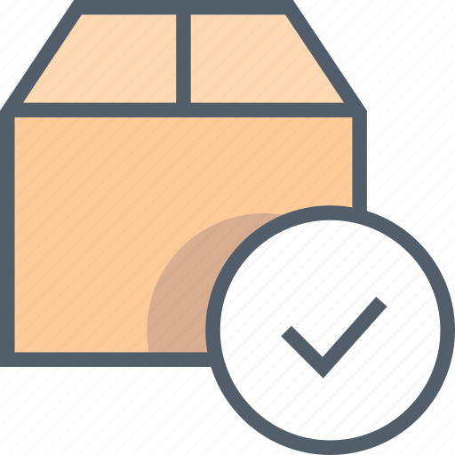 Box, checked, complete, completed, outline, delivery, package icon - Download on Iconfinder