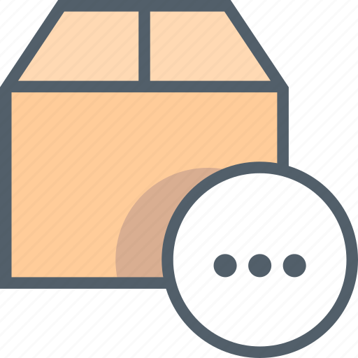 Box, dots, outline, wait, delivery, package, shop icon - Download on Iconfinder