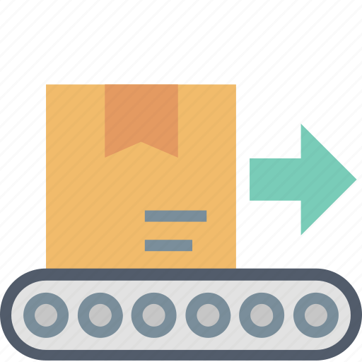 Shipping, arrow, box, conveyor, delivery, forward, parcel icon - Download on Iconfinder