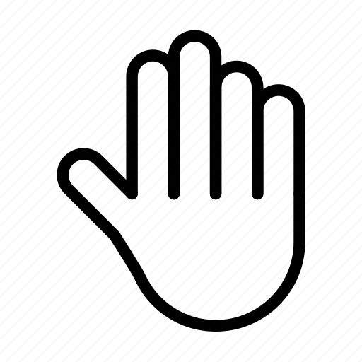 Hold, hand, stop, raise hand, wait icon - Download on Iconfinder