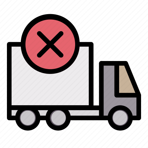 Truck, delivery, shipping, cancelled, order icon - Download on Iconfinder