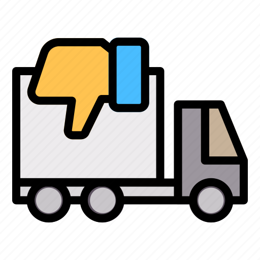 Truck, delivery, shipping, order, dislike icon - Download on Iconfinder