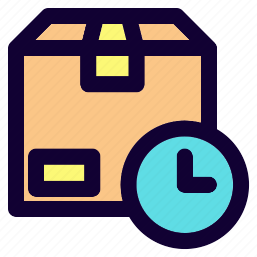 Box, delay, delivery, package, parcel, shipping, time icon - Download on Iconfinder