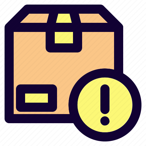 Attention, box, delivery, package, parcel, shipping, warning icon - Download on Iconfinder