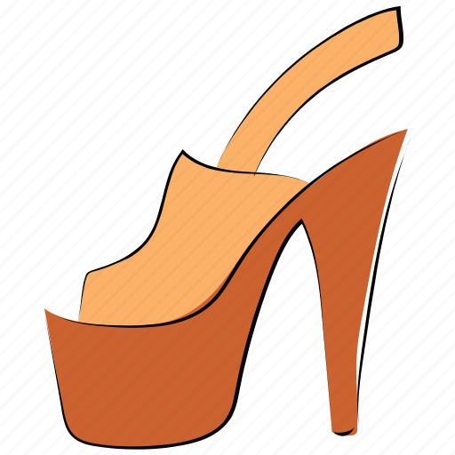 Footwear, heel shoes, ladies sandal, ladies wedge sandal, sandal, wedge sandal, woman heel icon - Download on Iconfinder