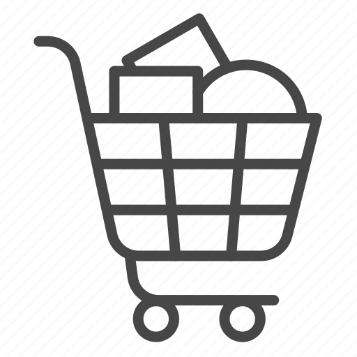 Shop, store, merchandise, shopping, cart, basket, goods icon - Download on Iconfinder