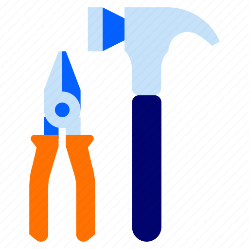 Tools, construction, equipment, settings, hammer, pliers icon - Download on Iconfinder