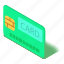 bank, banking, card, credit, debit, isometric, object 