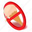 allowed, ban, cream, ice, isometric, no, object 