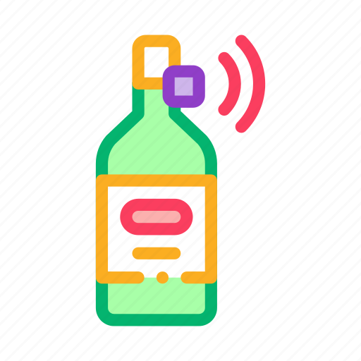 Beverage, bottle, sensor, shoplifting, signal icon - Download on Iconfinder