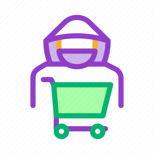 Cart, shoplifting, shopping, thief icon - Download on Iconfinder