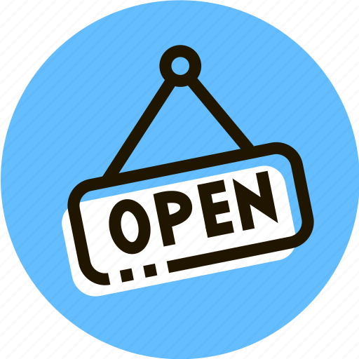 E-commerce, nameplate, open, shop, shopping icon - Download on Iconfinder