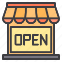 commerce, open, sale, shopping, store