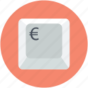 currency sign, euro sign, keyboard key, money, online finance