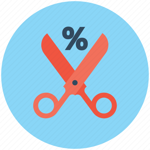Discount, discount offer, percentage, scissors, shears icon - Download on Iconfinder