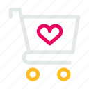 bag, hand, heart, shop, shopping