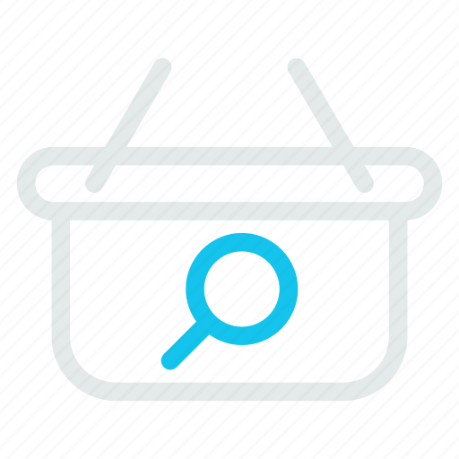 Bag, ecommerce, hand, magnifier, search, shop, shopping icon - Download on Iconfinder