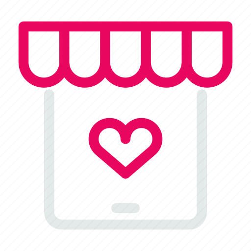 Ecommerce, heart, love, market, shopping, store, tablet icon - Download on Iconfinder