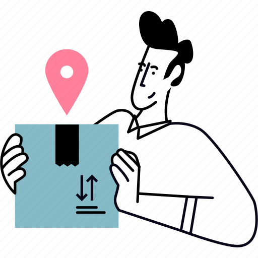 Shopping, delivery, location, shipping, tracking, transport, ecommerce illustration - Download on Iconfinder