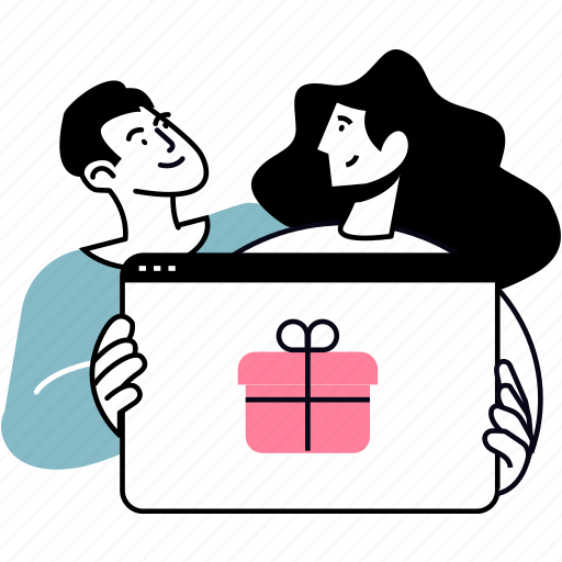 Shopping, gift, present, ecommerce, shop, voucher, sale illustration - Download on Iconfinder