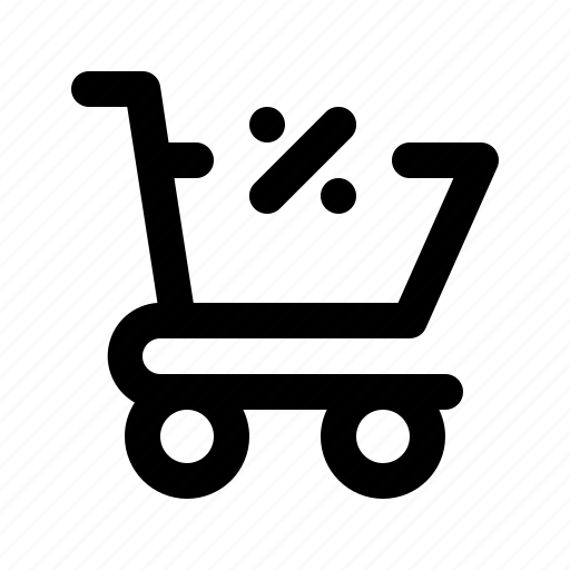 Discount, promotion, shopping, cart, price cut icon - Download on Iconfinder
