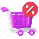 shopping, discount, shopping discount, shopping sale, shopping cart percent sign, shopping trolley percent sign, shopping cart, cart, ecommerce
