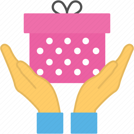 Gift box, giving gift, holding gift, presenting box, presenting gift icon - Download on Iconfinder