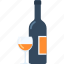 alcohol, beverage, bottle, drink, glass, restaurant, wine 