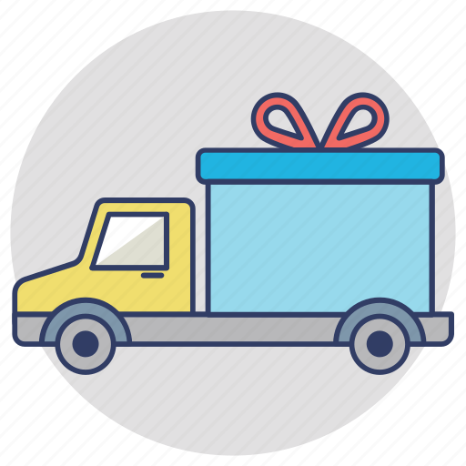 Delivery truck, delivery van, delivery vehicle, gift delivery, logistic delivery icon - Download on Iconfinder