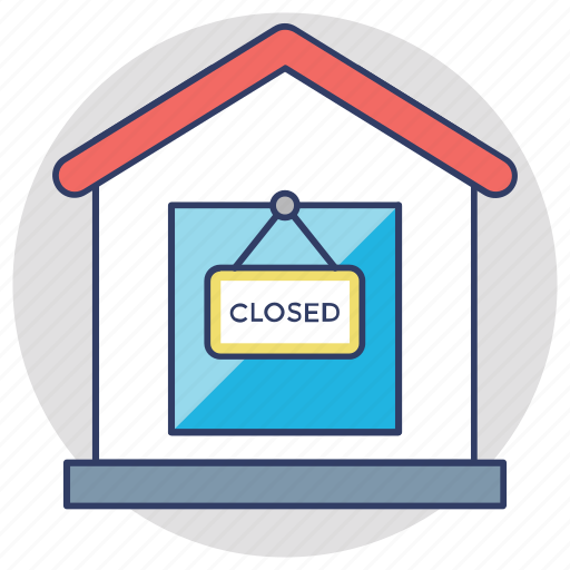 Closed shop, closed sign board, commercial signage, shop sign icon - Download on Iconfinder
