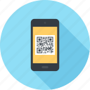 code, commerce, mobile, phone, qr, retail, shopping