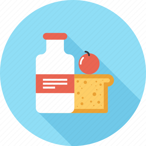 Beverage, bread, drink, food, goods, milk, shopping icon - Download on Iconfinder