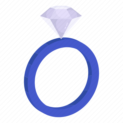 Diamond ring, ringlet, jewel, ornament, engagement icon - Download on Iconfinder
