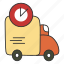 delivery time, vehicle, shipping, truck, cargo time 