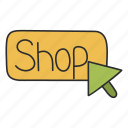 shop, click, cursor, button, ecommerce