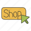 shop, click, cursor, button, ecommerce 