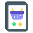 mobile basket, shop, buy, sale, delivery service