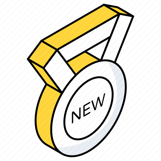 New badge, new label, new medal, ribbon medal, new arrival icon - Download on Iconfinder