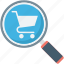find shop, magnifier, online shopping, shopping analysis, shopping trolley 