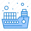 container, on, sea, shipping, time